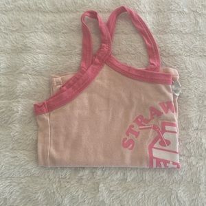 Hot Topic Strawberry Milk cropped tank top.                  Size: Small
